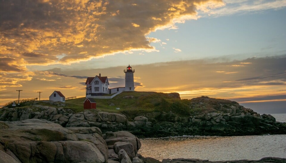 lighthouse, sunrise, goldenlight, nubble, maine, new england, york maine, coast, lighthouse, lighthouse, nature, maine, maine, maine, maine, maine, new england, new england, new england