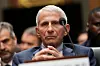 Anthony Fauci sits at a Senate hearing on Capitol Hill in Washington, D.C., during questions over his testimony.