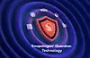 Graphic showing the Snapdragon Guardian Technology logo inside a red shield on a blue background.